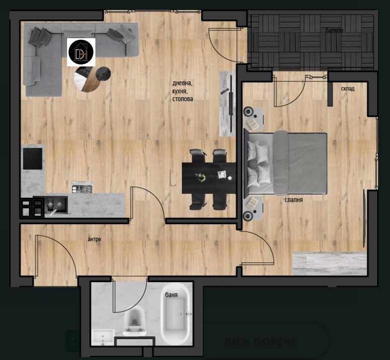 En venta  1 dormitorio Plovdiv , Jristo Smirnenski , 68 metros cuadrados | 28967046 - imagen [2]