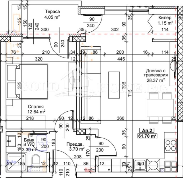 À venda  1 quarto Plovdiv , Trakiia , 69 m² | 92236364 - imagem [2]