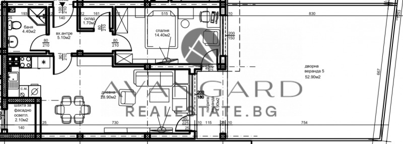 De vânzare  1 dormitor Plovdiv , Ciuciuc Parij , 130 mp | 62234404 - imagine [12]