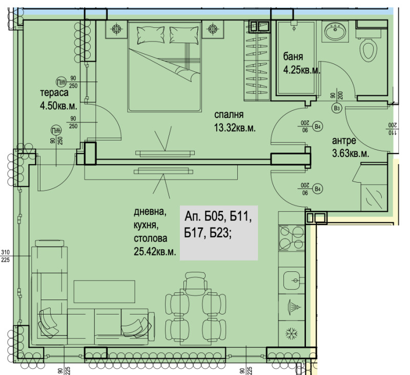 Til salg  1 soveværelse Plovdiv , Karshiyaka , 70 kvm | 90229504 - billede [2]