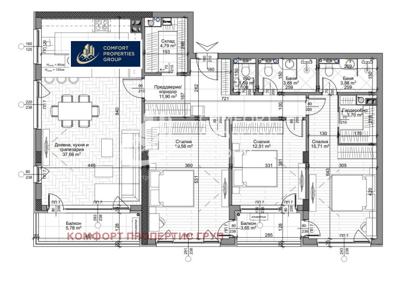 Продава 4-СТАЕН, гр. София, Младост 4, снимка 11 - Апартаменти - 52400384