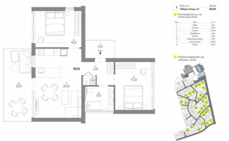 Продается  Дом Варна , к.к. Чайка , 85 кв.м | 28240820 - изображение [5]