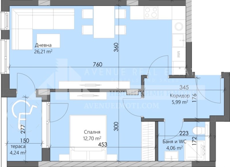 Satılık  1 yatak odası Plovdiv , Karşiyaka , 76 metrekare | 39969981 - görüntü [2]