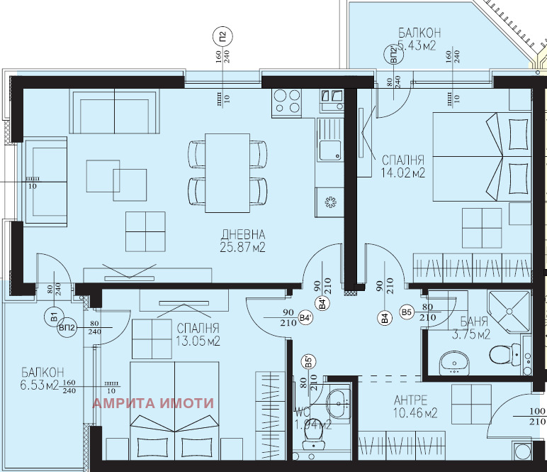 Till salu  2 sovrum Sofia , Dragalevci , 111 kvm | 48167466 - bild [2]