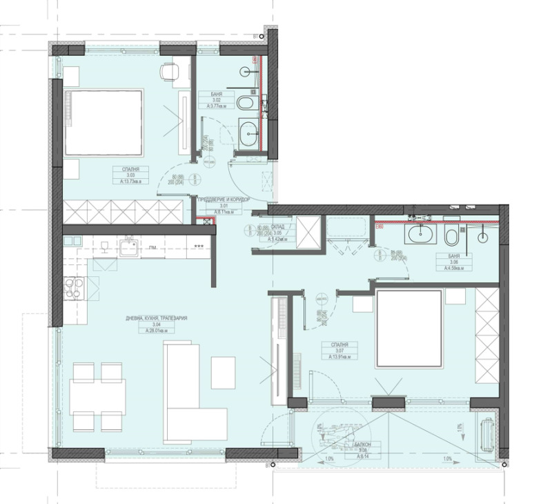 Продава 3-СТАЕН, гр. София, Овча купел, снимка 2 - Aпартаменти - 48141581