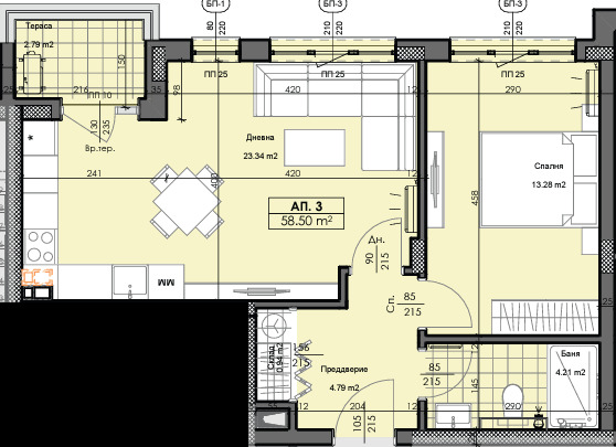 Na sprzedaż  1 sypialnia Plowdiw , Karszijaka , 69 mkw | 44174316 - obraz [2]