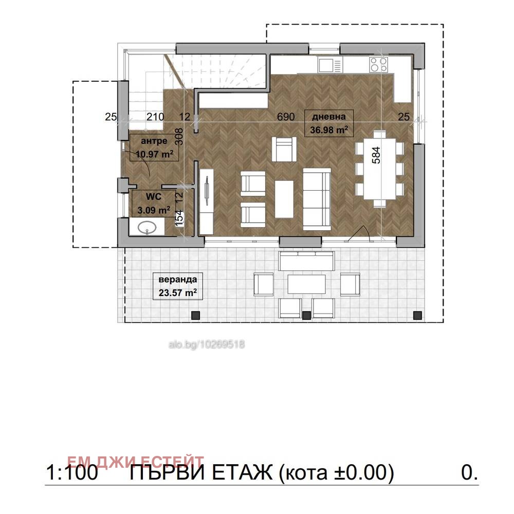 Продава КЪЩА, гр. Бургас, Ветрен, снимка 5 - Къщи - 53717294