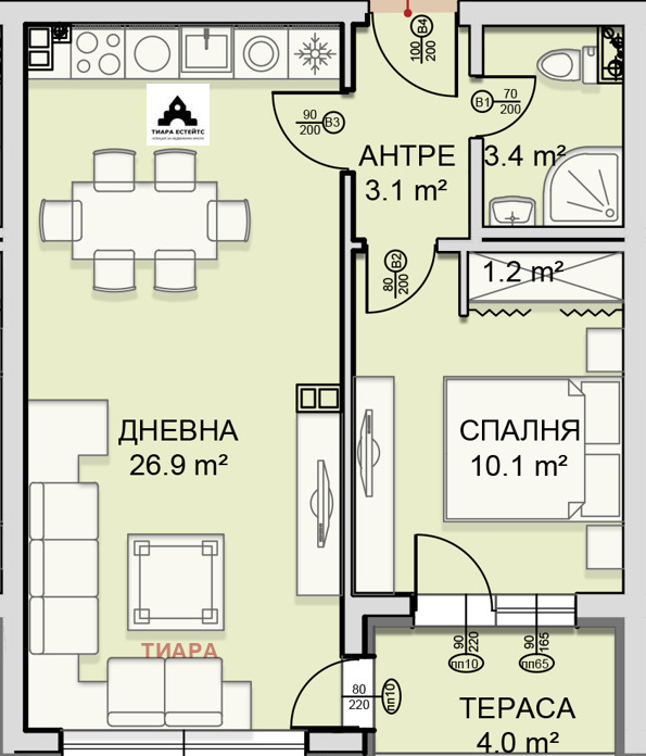 En venta  1 dormitorio Sofia , Malinova dolina , 70 metros cuadrados | 27397328 - imagen [9]