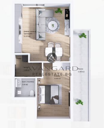 Eladó  1 hálószoba Plovdiv , Trakija , 81 négyzetméter | 54842529 - kép [5]