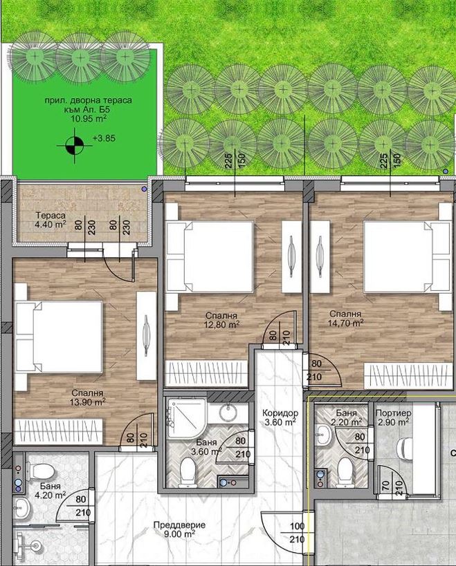 Продаја  3 спаваће собе Софија , Овча купел 1 , 120 м2 | 71071668 - слика [4]