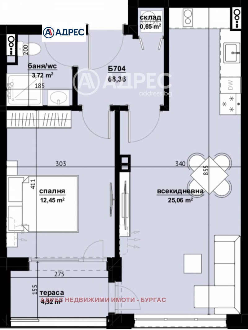 Продава 2-СТАЕН, гр. Бургас, Изгрев, снимка 4 - Aпартаменти - 47974280