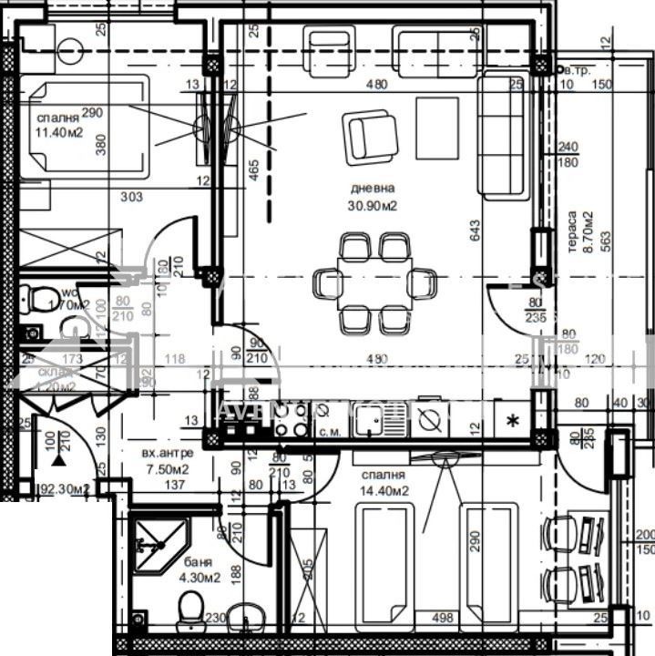 Te koop  2 slaapkamers Plovdiv , Juzjen , 104 m² | 28611930 - afbeelding [2]