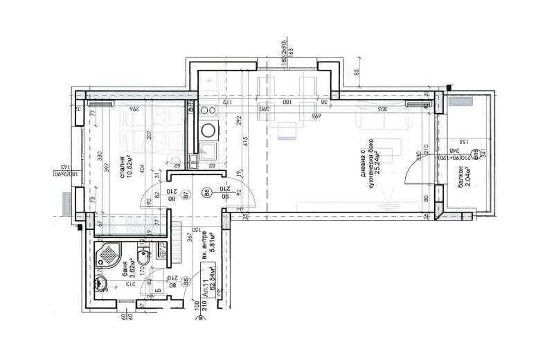 Na prodej  1 ložnice Stara Zagora , Železnik - centar , 96 m2 | 74869465 - obraz [2]