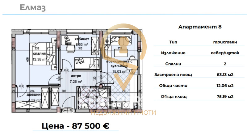 Na sprzedaż  2 sypialnie Warna , Wladislaw Warnenczik 2 , 76 mkw | 83433806 - obraz [8]