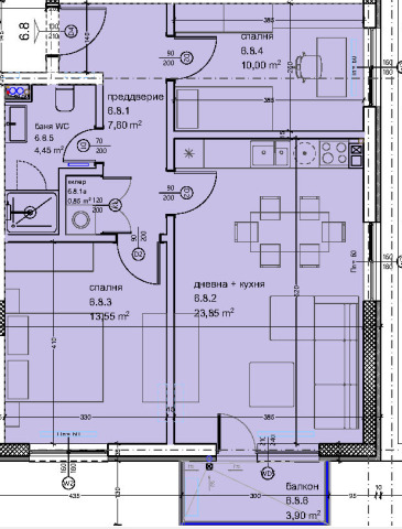 Zu verkaufen  2 Schlafzimmer Warna , Kajsiewa gradina , 88 qm | 99400051 - Bild [7]