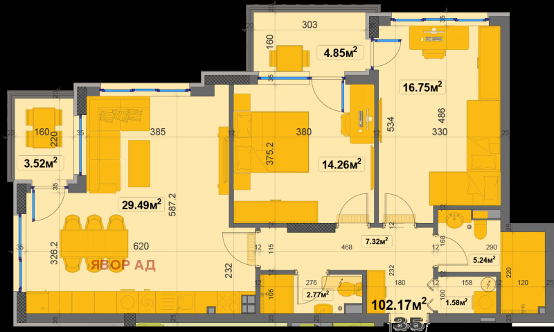 Продава 3-СТАЕН, гр. София, Овча купел, снимка 2 - Апартаменти - 52546746