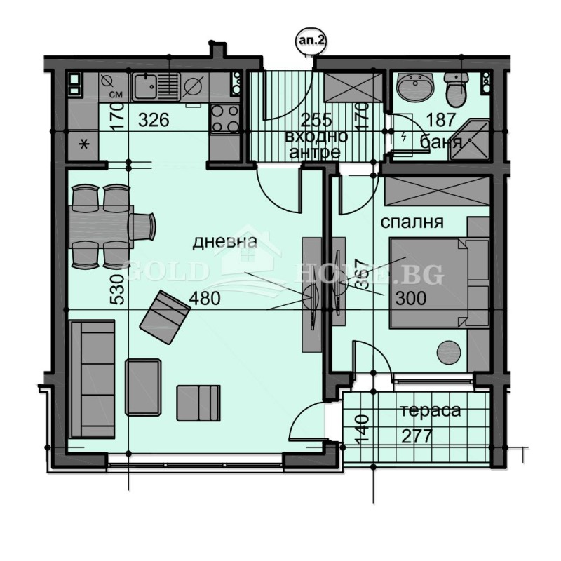 Продава 2-СТАЕН, гр. Пловдив, Остромила, снимка 2 - Aпартаменти - 48368477