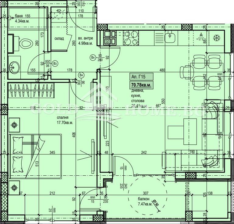 Продава 2-СТАЕН, гр. Пловдив, Христо Смирненски, снимка 6 - Апартаменти - 54200886