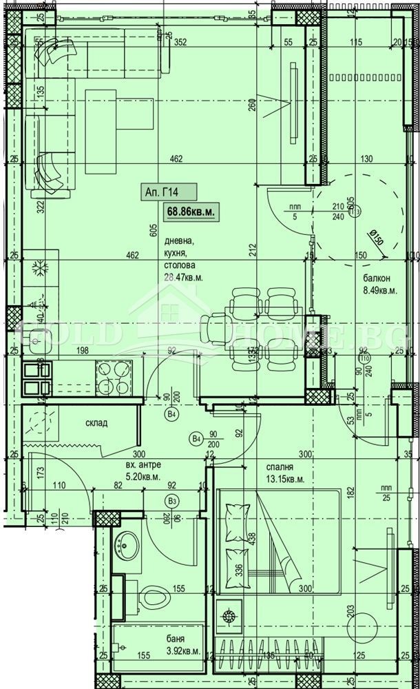 Продава 2-СТАЕН, гр. Пловдив, Христо Смирненски, снимка 4 - Апартаменти - 54200886