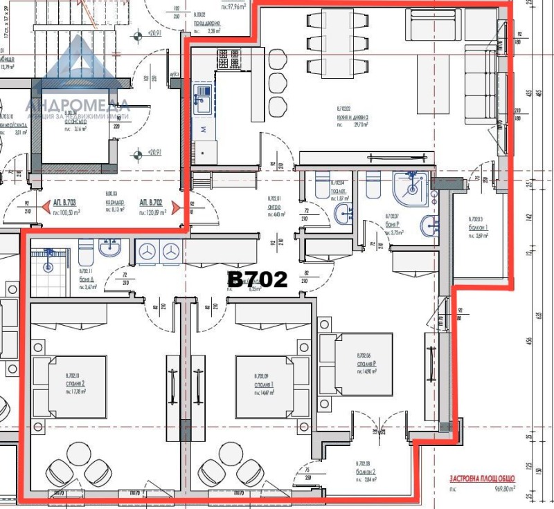 In vendita  3+ camere da letto Pleven , Shirok tsentar , 136 mq | 64946286 - Immagine [3]