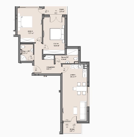 Na sprzedaż  2 sypialnie Sofia , Malinowa dolina , 134 mkw | 67631386 - obraz [7]