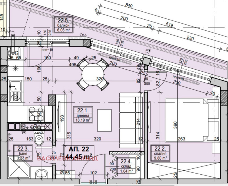 Zu verkaufen  1 Schlafzimmer Sofia , Owtscha kupel 1 , 53 qm | 94053880 - Bild [14]