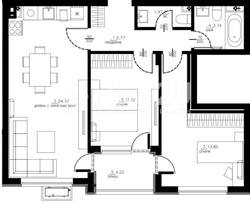 In vendita  2 camere da letto Sofia , Malinova dolina , 94 mq | 97963571 - Immagine [8]