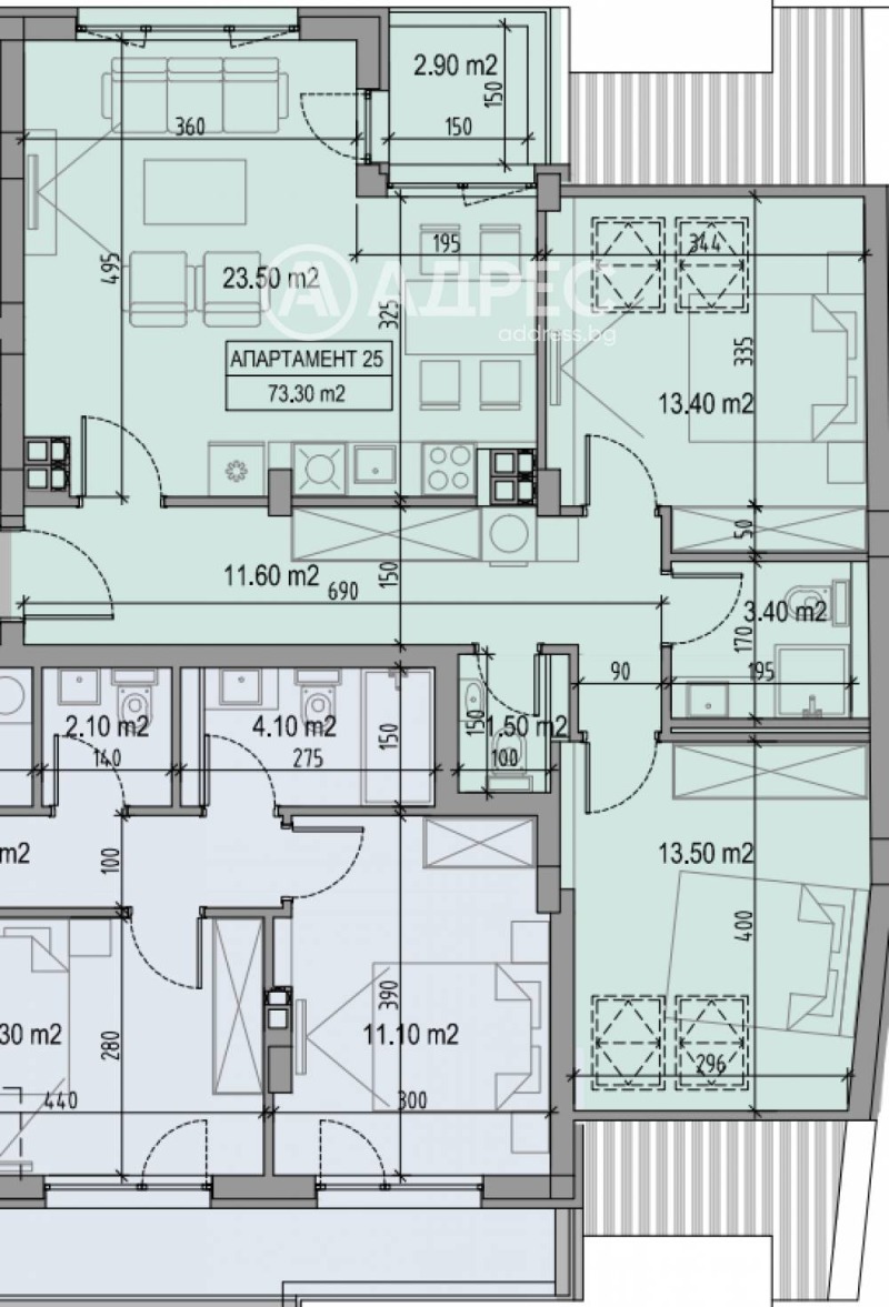 Eladó  2 hálószobás Sofia , Suhata reka , 90 négyzetméter | 76029910 - kép [7]