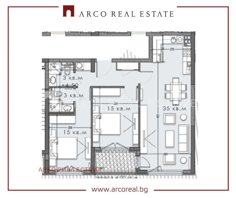 Продава 3-СТАЕН, гр. София, Кръстова вада, снимка 2 - Aпартаменти - 48947178