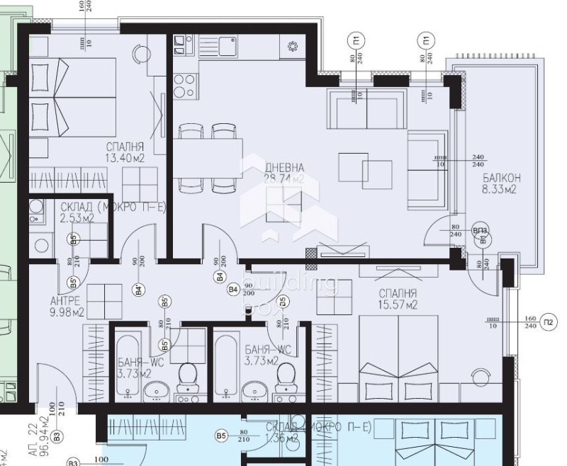 Продава 3-СТАЕН, гр. София, Драгалевци, снимка 3 - Aпартаменти - 49387167