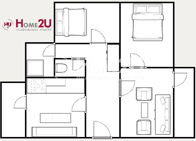 Продается  2 спальни Пловдив , Христо Смирненски , 81 кв.м | 92804072 - изображение [2]