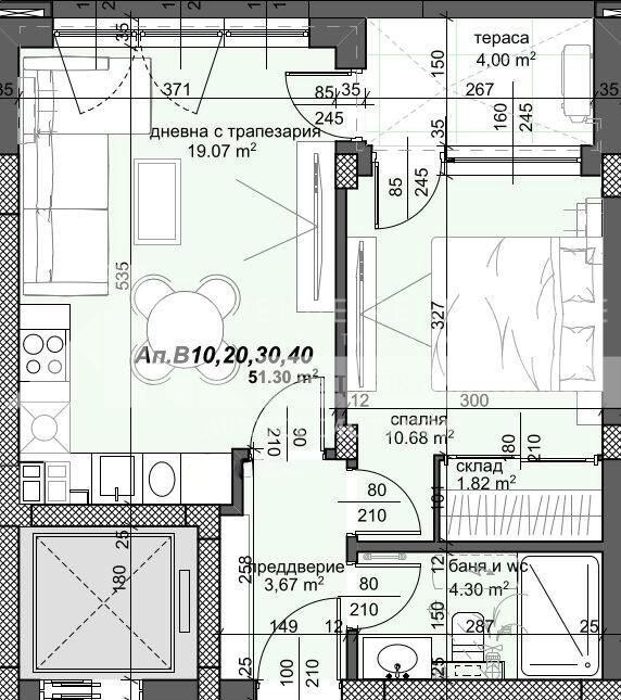 Продава 2-СТАЕН, гр. Пловдив, Тракия, снимка 2 - Апартаменти - 54418847