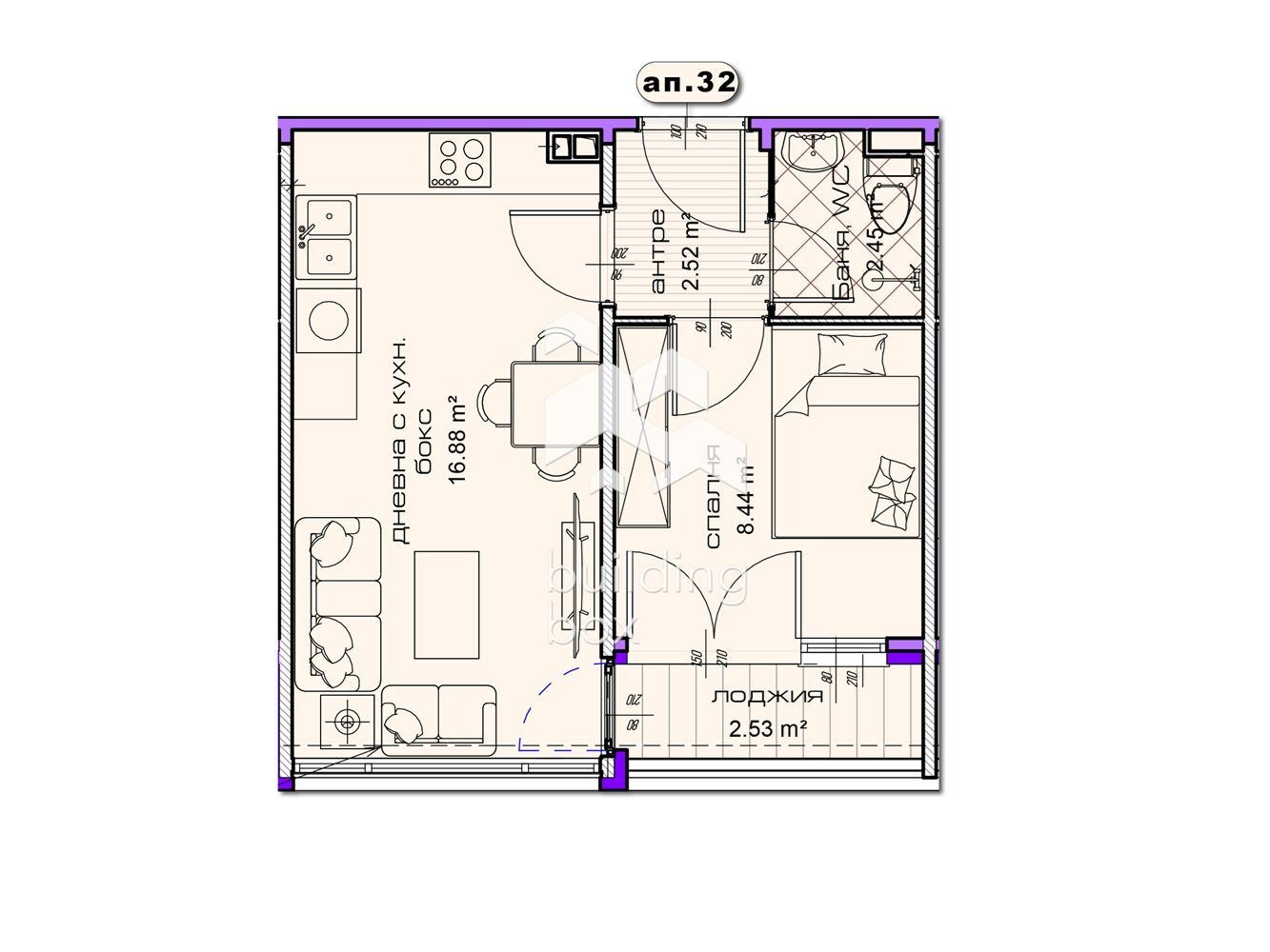 Продава 2-СТАЕН, гр. Шумен, Добруджански, снимка 2 - Апартаменти - 54835867