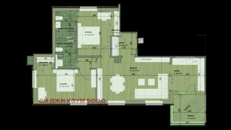 Na prodej  2 ložnice Sofia , Chadži Dimitar , 123 m2 | 11132761 - obraz [7]