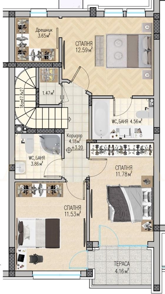 Продава КЪЩА, гр. Пловдив, Остромила, снимка 3 - Къщи - 49353219