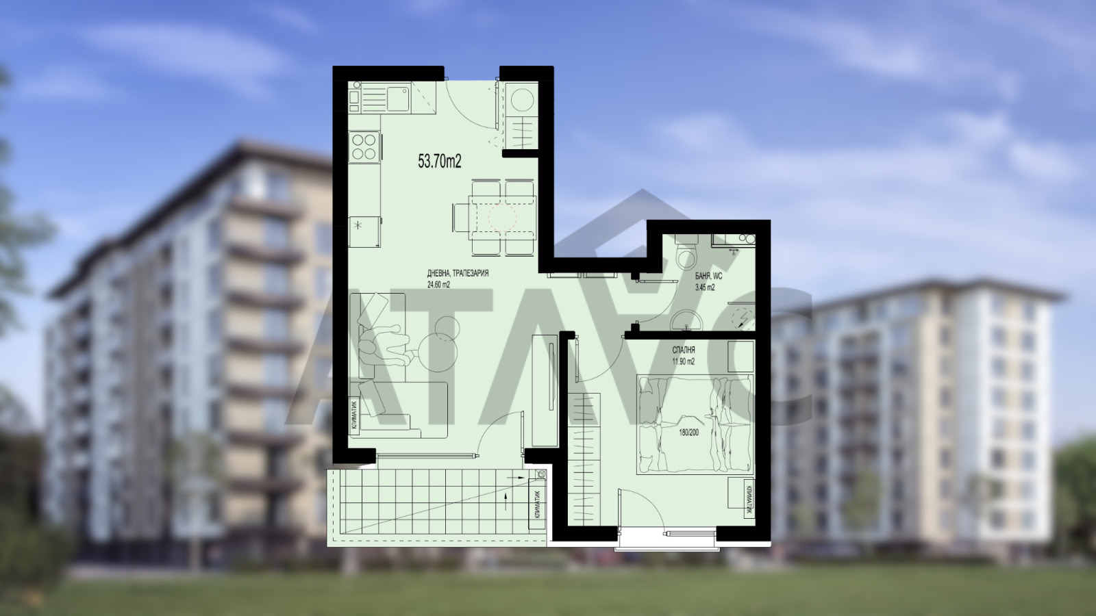 Продава 2-СТАЕН, гр. Пловдив, Христо Смирненски, снимка 2 - Апартаменти - 54895625