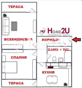 1 chambre Droujba 2, Sofia 9