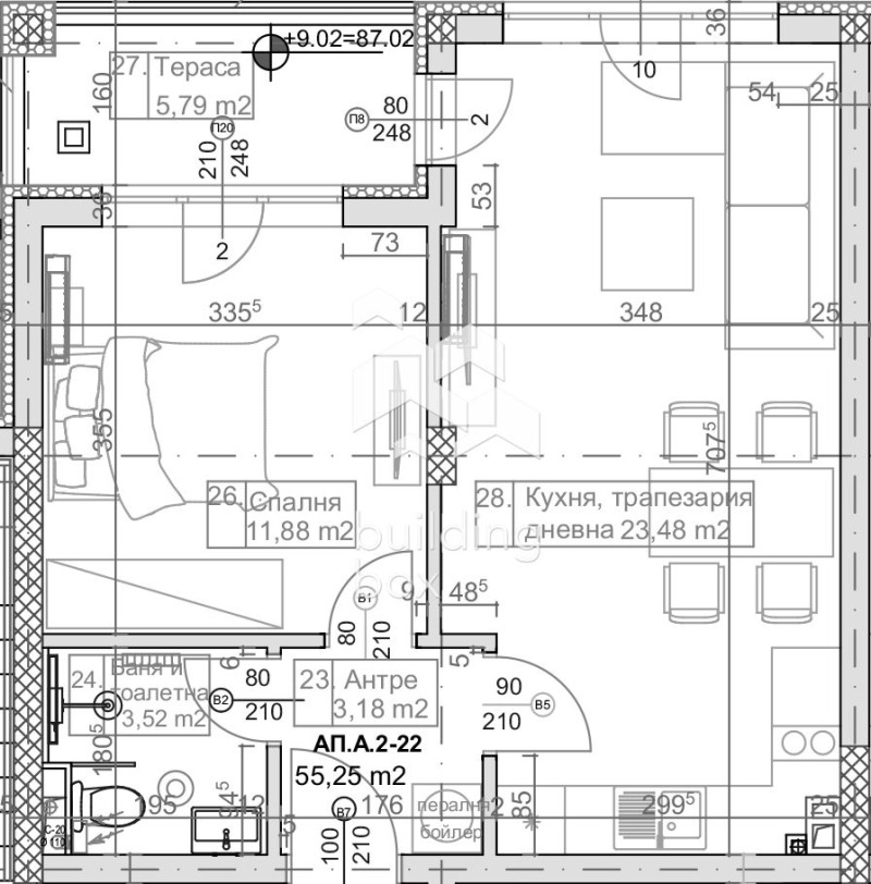 Zu verkaufen  1 Schlafzimmer Warna , m-t Manastirski rid , 71 qm | 24761884 - Bild [2]