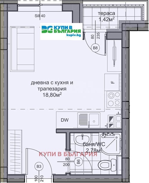Te koop  Studio Varna , Vladislav Varnentsjik 1 , 31 m² | 54031769 - afbeelding [11]