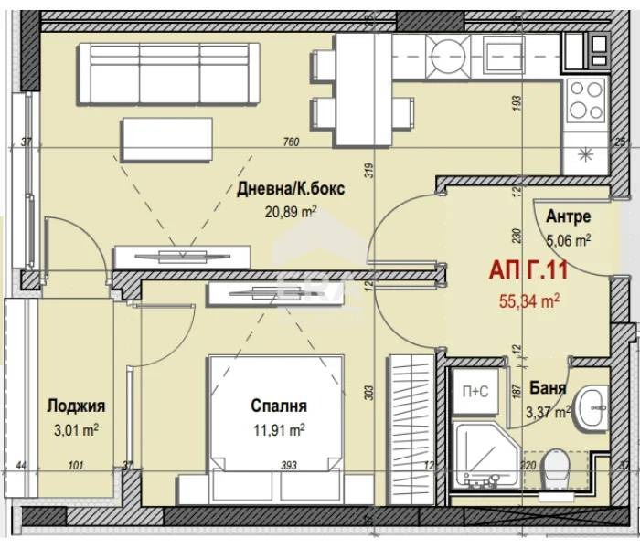 En venta  1 dormitorio Sofia , Mladost 3 , 74 metros cuadrados | 98444739 - imagen [3]