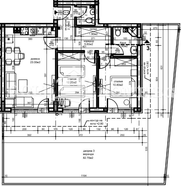 Продава 3-СТАЕН, гр. Пловдив, Беломорски, снимка 6 - Aпартаменти - 48889471