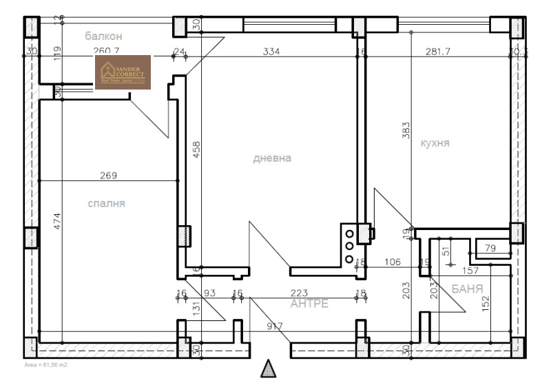 Продава 2-СТАЕН, гр. София, Център