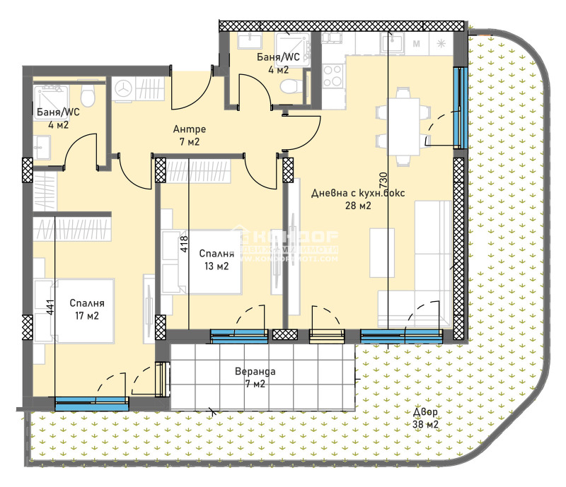 Zu verkaufen  2 Schlafzimmer Plowdiw , Trakija , 153 qm | 91593466 - Bild [2]