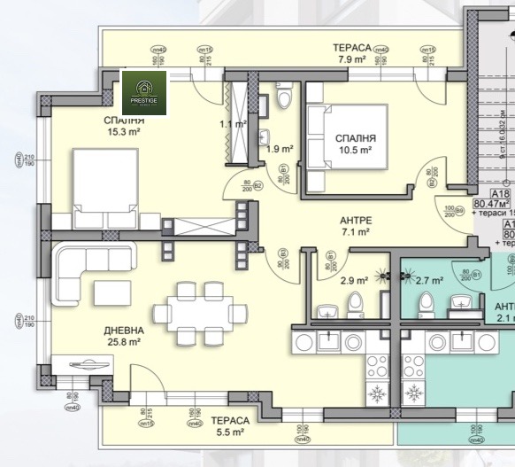 Na prodej  2 ložnice Sofia , Darvenica , 123 m2 | 37297863 - obraz [3]