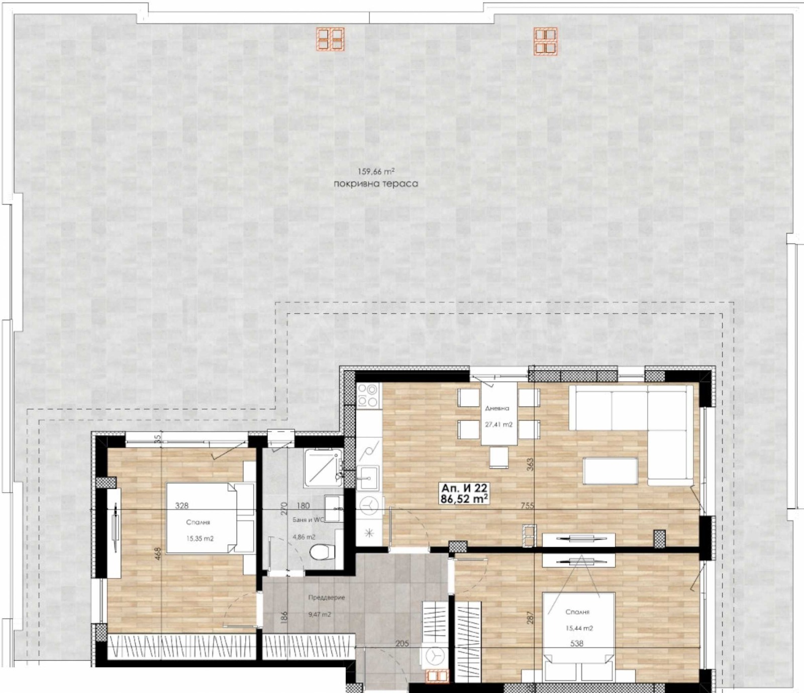 Продава 3-СТАЕН, гр. Пловдив, Остромила, снимка 5 - Апартаменти - 54931947