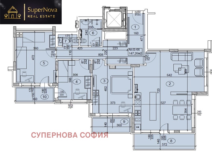Продава  4-стаен град София , Полигона , 170 кв.м | 12268408
