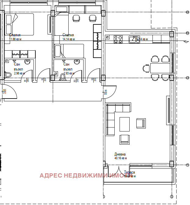 Myytävänä  2 makuuhuonetta Stara Zagora , Železnik - iztok , 122 neliömetriä | 99736637 - kuva [3]