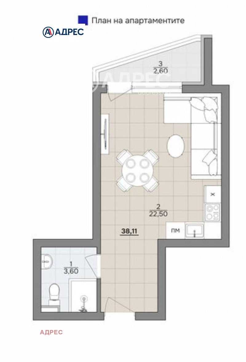 Продава 1-СТАЕН, гр. Варна, м-т Ален мак, снимка 4 - Апартаменти - 53537019
