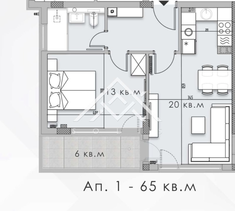 Продава  2-стаен град София , Кръстова вада , 65 кв.м | 75406565 - изображение [6]