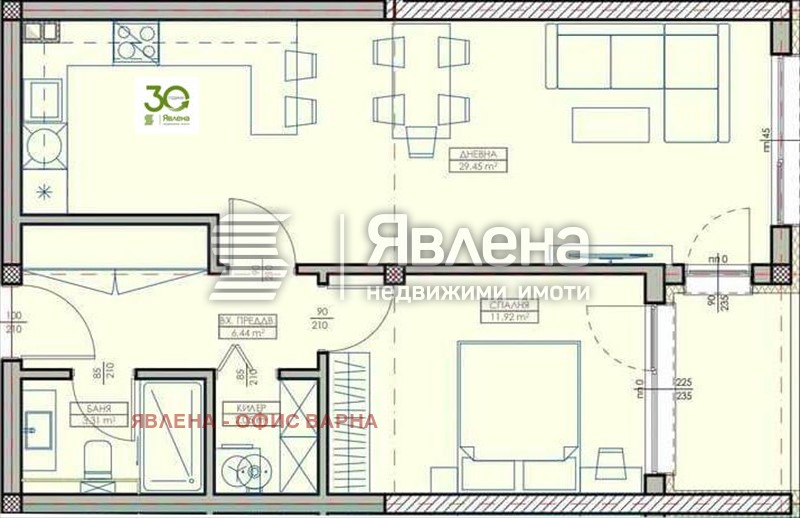 Продава 2-СТАЕН, гр. Варна, Кайсиева градина, снимка 2 - Апартаменти - 53818968